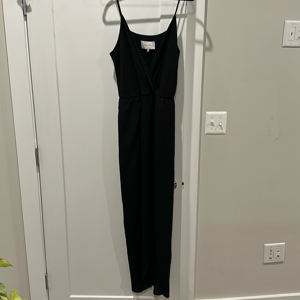 Charles Henry Black Long Dress with Slit XL